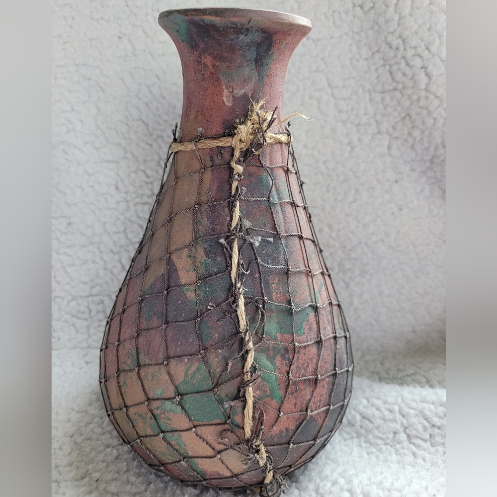 Rustic Multicolor Decorative Vase - Picture 2 of 7